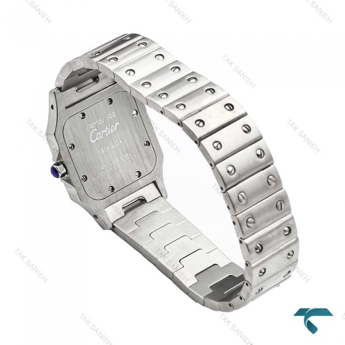 کارتیر سانتوز زنانه استیل صفحه سفید مدیوم Cartier-5958-L