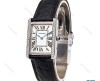 ساعت کارتیر تانک زنانه بند چرم مشکی دورنگین Cartier-5959-L