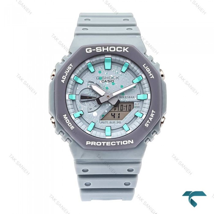 کاسیو جیشاک GA2100 مردانه طوسی صفحه آبرنگ Casio-5983-G