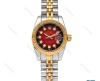 ساعت رولکس زنانه دورنگ صفحه قرمز اسمال Rolex-5979-S-L