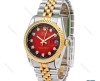 رولکس مردانه دیت جاست دورنگ طلایی صفحه قرمز Rolex-5980-G