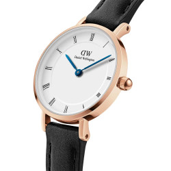 ساعت DW مینی زنانه رزگلد بندچرم ایندکس یونانی  DW-5994-24-L
