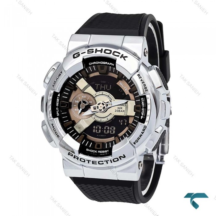 ساعت جی شاک GM-110H مردانه سیلور مشکی Casio-6017-G