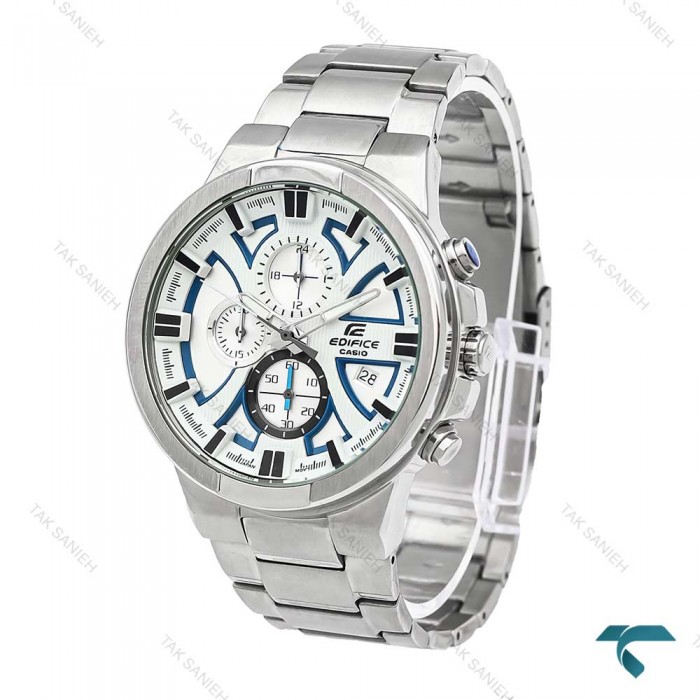 ساعت کاسیو ادیفایس EFR544 مردانه سیلور صفحه سفید Casio-6027-G