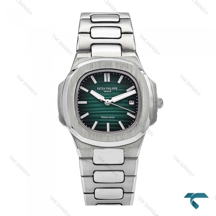 ساعت پتک فیلیپ زنانه استیل صفحه سبز کله غازی Patek-6038-L