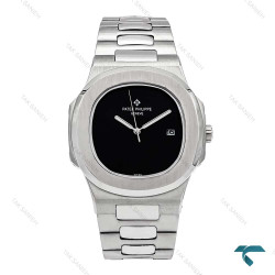 پتک فیلیپ ناتیلوس مردانه سیلور صفحه مهندسی مشکی Patek-6056-G
