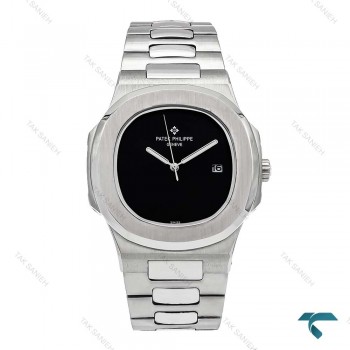 پتک فیلیپ ناتیلوس مردانه سیلور صفحه مهندسی مشکی Patek-6056-G