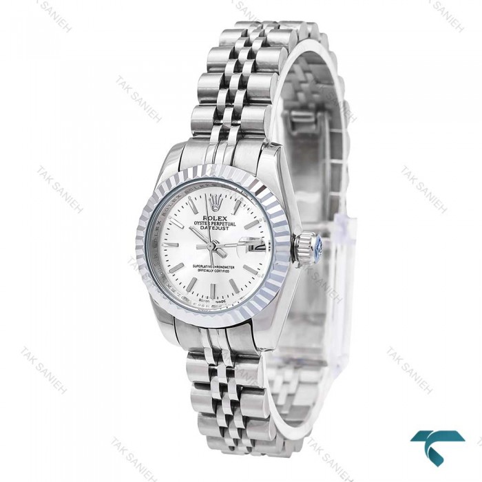 ساعت رولکس زنانه تمام سیلور ایندکس خط اسمال Rolex-5910-L