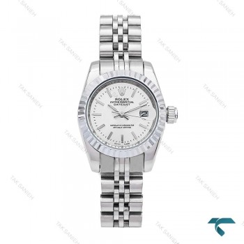 ساعت رولکس زنانه تمام سیلور ایندکس خط اسمال Rolex-5910-L