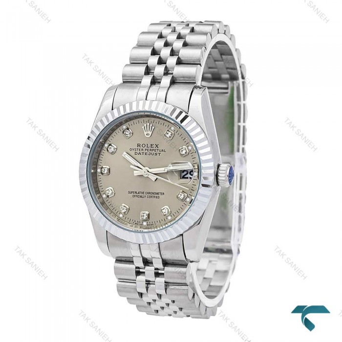 رولکس مردانه سیلور صفحه طوسی ایندکس نگین rolex-6066-G