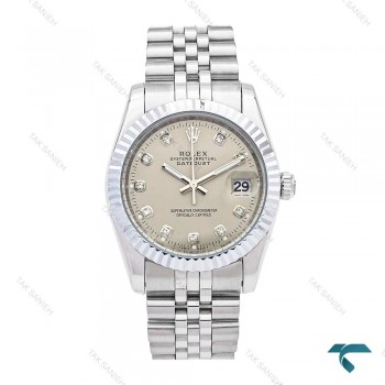 رولکس مردانه سیلور صفحه طوسی ایندکس نگین rolex-6066-G