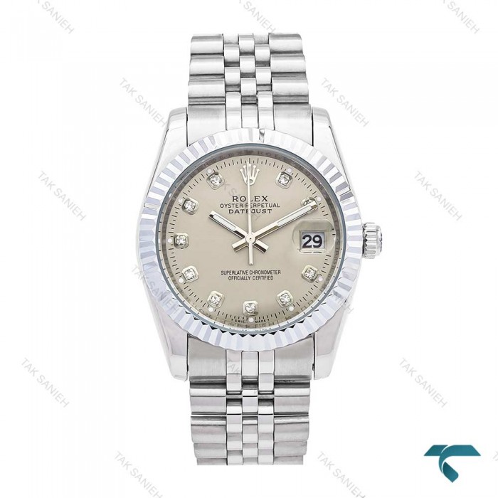 رولکس مردانه سیلور صفحه طوسی ایندکس نگین rolex-6066-G