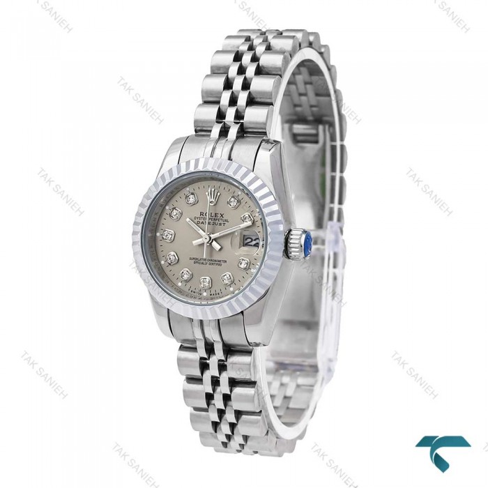 ساعت رولکس زنانه سیلور صفحه طوسی اسمال Rolex-6069-L