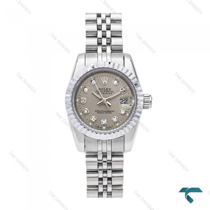 ساعت رولکس زنانه سیلور صفحه طوسی اسمال Rolex-6069-L