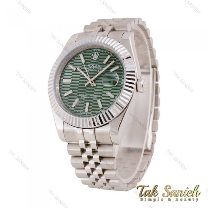 ساعت رولکس مردانه دیت جاست 2 صفحه سبز طرح دار Rolex-5617-G