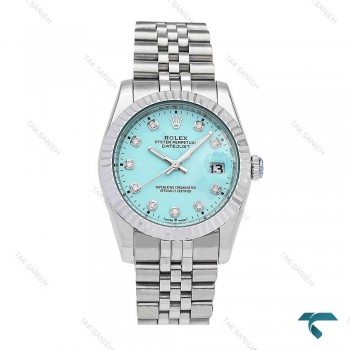 رولکس دیت جاست مردانه سیلور صفحه تیفانی Rolex-6089-G