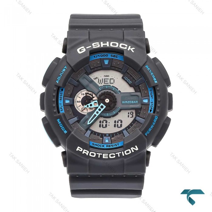 جیشاک GA110 کاسیو مردانه طوسی آبی G-Shock-6102-G