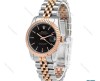 ساعت زنانه رولکس دورنگ رزگلد صفحه مشکی ایندکس خط متوسط Rolex-6114-L