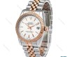 ساعت رولکس دیت جاست مردانه دورنگ رزگلد صفحه سیلور Rolex-6117-G