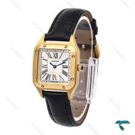 ساعت کارتیر سانتوس دومونت زنانه طلایی مشکی اسمال Cartier-6170-L