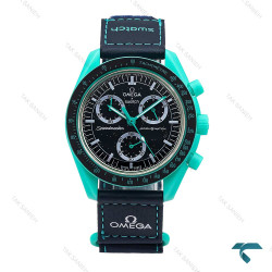 ساعت امگا سواچ ماموریت به زمین سرمه ای Omega-6196-U