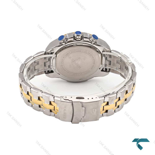 ساعت کاسیو ادیفایس EF558 مردانه دورنگ طلایی صفحه مشکی Casio-6242-G