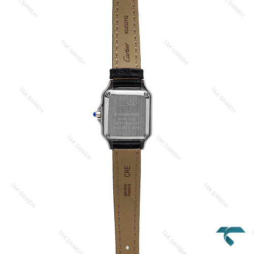 ساعت کارتیر Panthere زنانه سیلور بند چرم فول نگین اسمال Cartier-6271-L