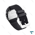 کارتیه سانتوس 100 زنانه مشکی نقره ای بند رابر Cartier-6367-L