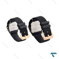 ساعت ست کارتیر سانتوس 100مشکی رزگلد بند رابر Cartier-6371-S