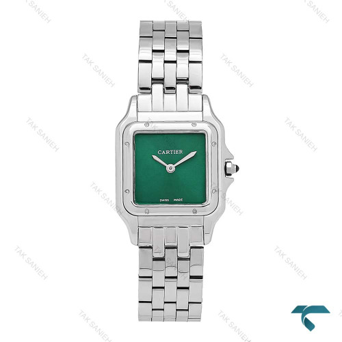 ساعت کارتیه Panthere زنانه استیل صفحه سبز مهندسی مدیوم Cartier-6491-L