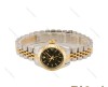 ساعت رولکس زنانه دورنگ طلایی صفحه مشکی خطی Rolex-5646-L