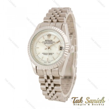 ساعت رولکس زنانه سیلور صفحه سفید خطی Rolex-5647-L