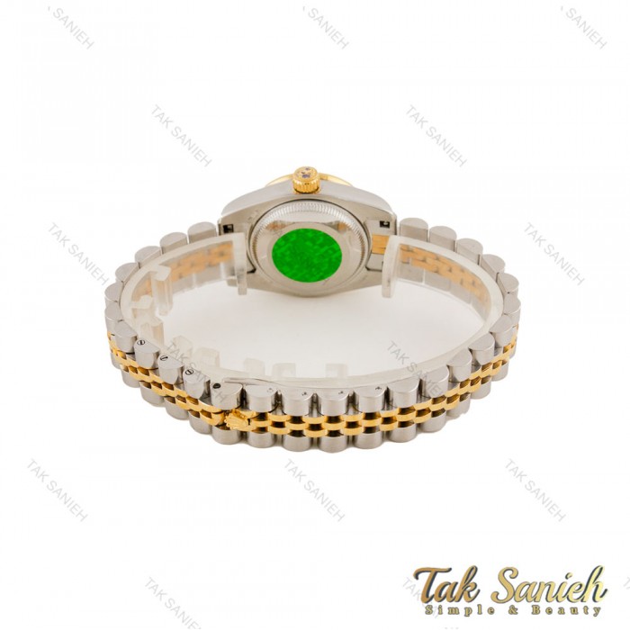 ساعت رولکس زنانه دورنگین صفحه سیلور  Rolex-5653-L