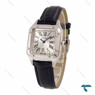 ساعت کارتیر سانتوس دومونت زنانه سیلور سرمه ای Cartier-6818-L