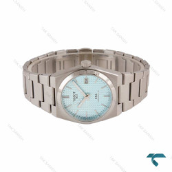 ساعت زنانه تیسوت PRX نقره ای صفحه تیفانی Tissot-6852-L