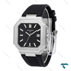 ساعت پتک فیلیپ Cubitus مردانه سیلور بند رابر مشکی Patek-6926-G
