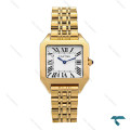 ساعت کارتیر سانتوس زنانه طلایی صفحه سفید Cartier-7099-L