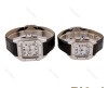 ساعت ست کارتیه سانتوس 100 سه موتوره بند چرم Cartier-5682-S