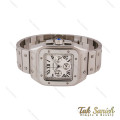 ساعت مردانه کارتیه سانتوس 100تمام استیل کورنوگراف Cartier-5683-G