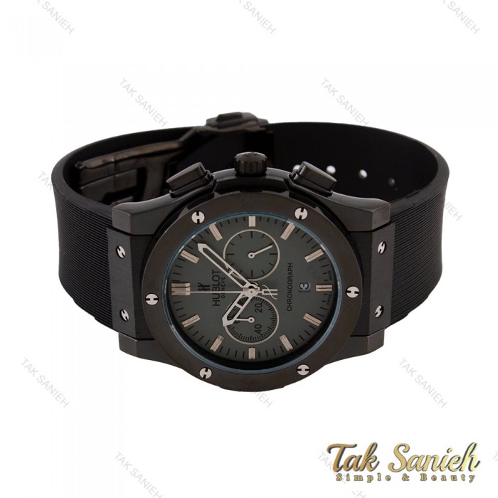 ساعت مردانه هابلوت مشکی صفحه طوسی کورنوگراف Hublot-5687-G