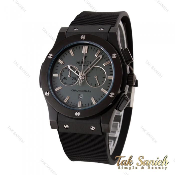 ساعت مردانه هابلوت مشکی صفحه طوسی کورنوگراف Hublot-5687-G