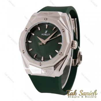 ساعت مردانه هابلوت چند ضلعی سیلور سبز Hublot-5690-G