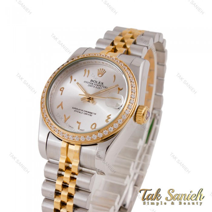 رولکس زنانه دورنگین ایندکس عربی Rolex-5696-L