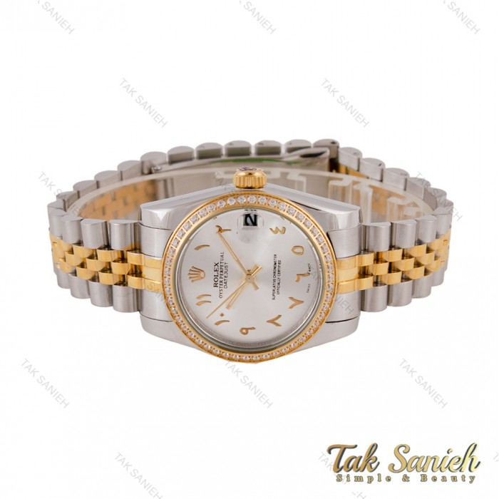 رولکس زنانه دورنگین ایندکس عربی Rolex-5696-L