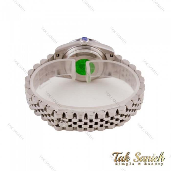 رولکس زنانه دورنگین سیلور صفحه آبی Rolex-5698-L