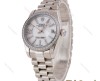 ساعت زنانه رولکس سیلور صفحه سفید نگین دار Rolex-5699-L