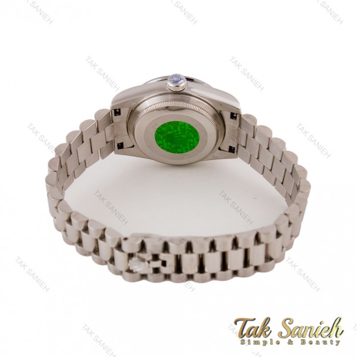 ساعت زنانه رولکس سیلور صفحه سفید نگین دار Rolex-5699-L