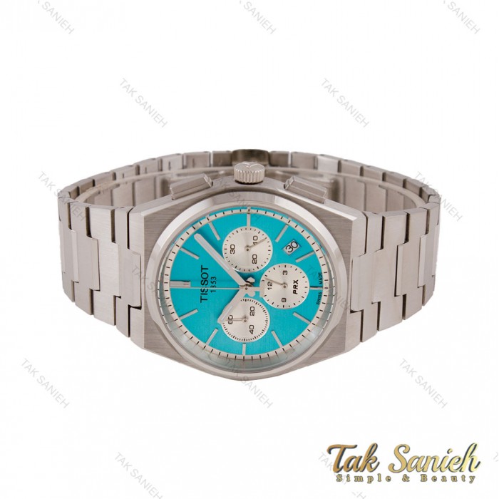 ساعت تیسوت PRX مردانه سه موتوره صفحه تیفانی Tissot-5703-G