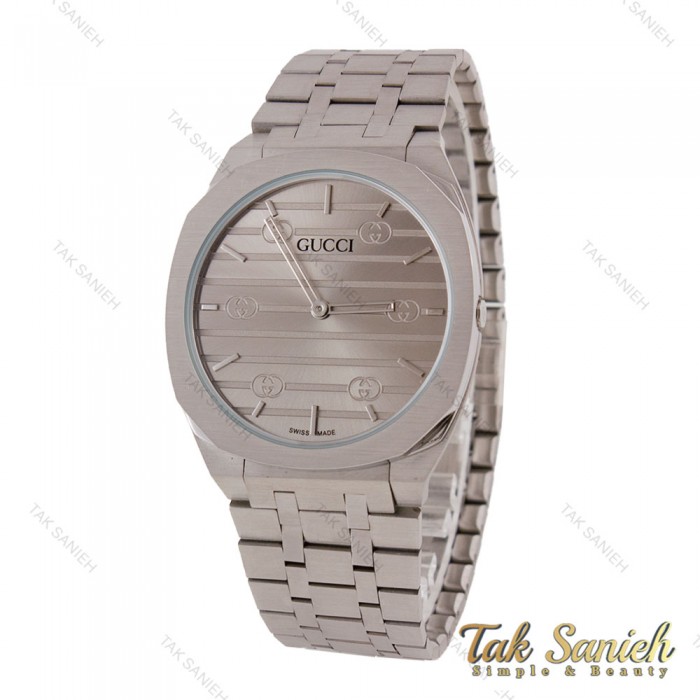 گوچی 25H مردانه استیل صفحه طوسی Gucci-5738-G