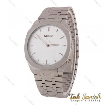 ساعت مچی گوچی 25H مردانه استیل صفحه سفید Gucci-5741-G